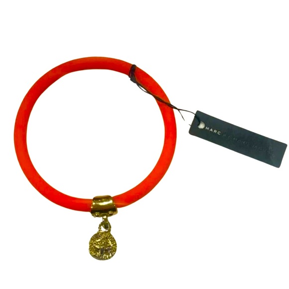 Marc Jacobs Jewelry - MARC BY Marc Jacobs Orange Silicone bracelet with Charm